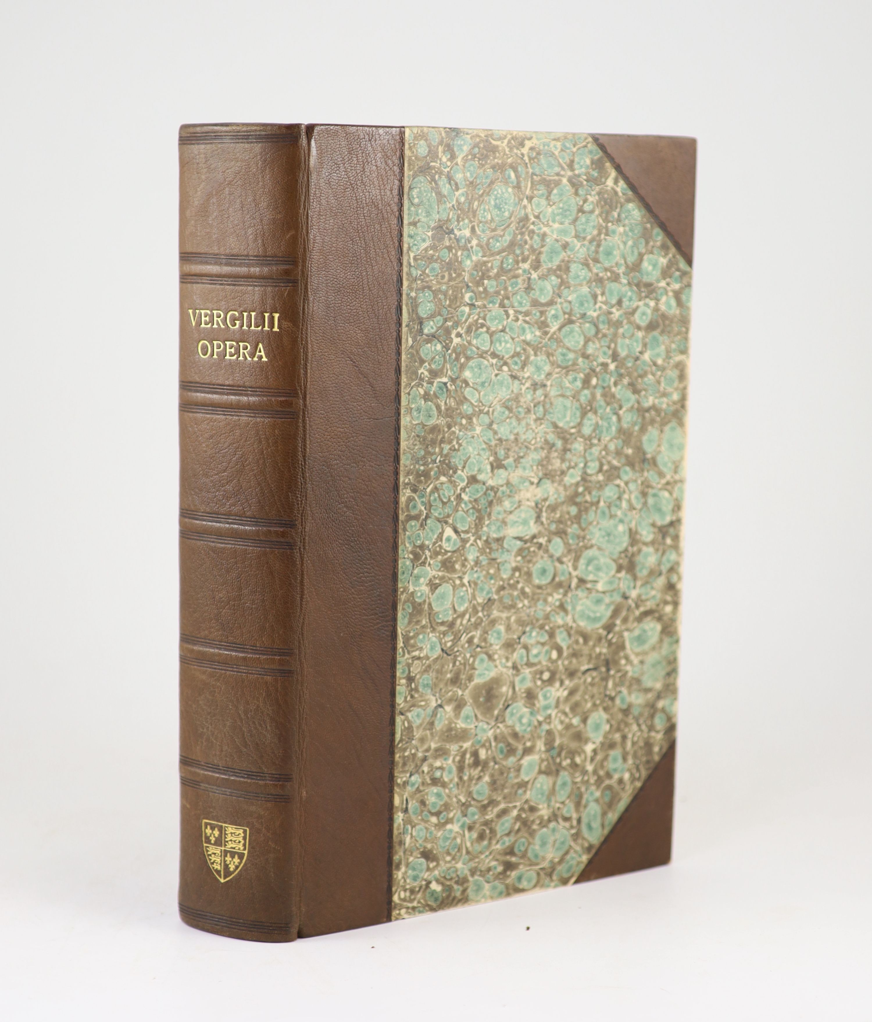 Virgil - Pub. Vergilii Maronis Opera, quae quidem exstant omnia..... studio M. Ludovici Lucii ..... engraved title device, newly rebound half morocco and marbled boards, gilt lettered and panelled spine, roy. 4to. Basle: